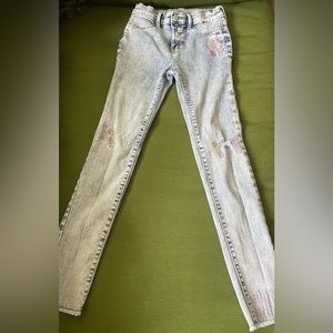 Old Navy Girls Ballerina Jeggings with decorative stitch size 14